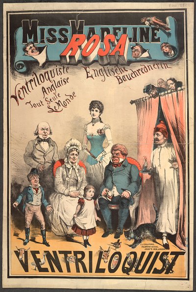 Mademoiselle Madeline Rosa, ventriloque - English School