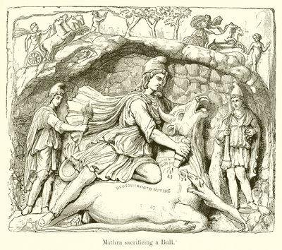 Mithra sacrifiant un taureau - English School