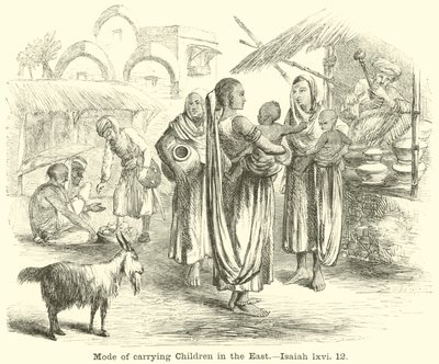 Mode de portage des enfants en Orient, Isaïe, lxvi, 12 - English School