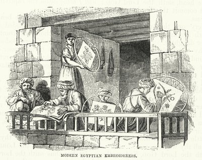Brodeurs égyptiens modernes (gravure) - English School