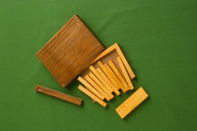 Réplique moderne des os de Napier (buis et noyer) - English School