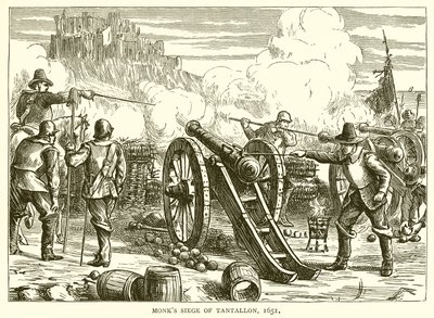 Siège de Tantallon par Monk, 1651 - English School