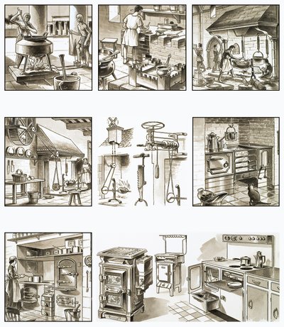Montage de photos de fours et de cuisinières - English School
