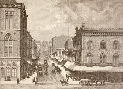 Rue Montgomery, San Francisco dans les années 1880 - English School