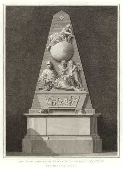 Monument érigé à la mémoire de Sir Isaac Newton à l