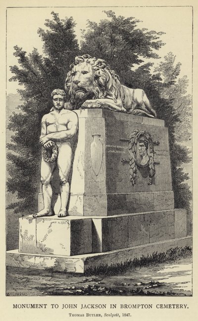 Monument à John Jackson au cimetière de Brompton, Thomas Butler, Sculpsit, 1847 - English School