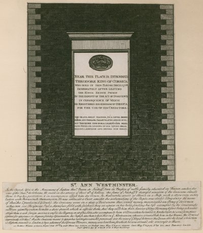 Monument à Théodore, roi de Corse - English School