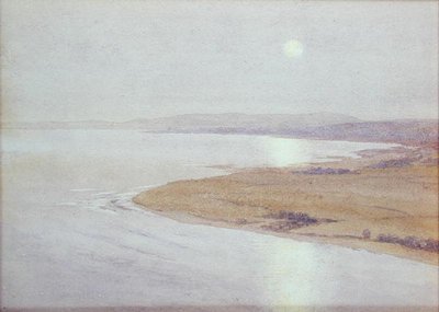 Scène côtière au clair de lune - English School
