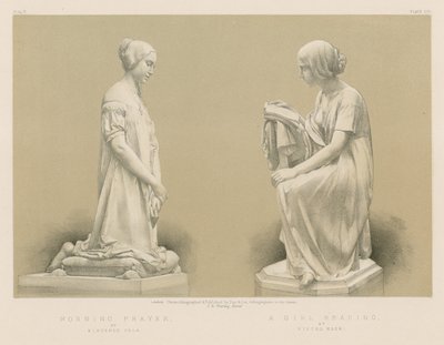 Prière du matin; Une fille lisant - English School