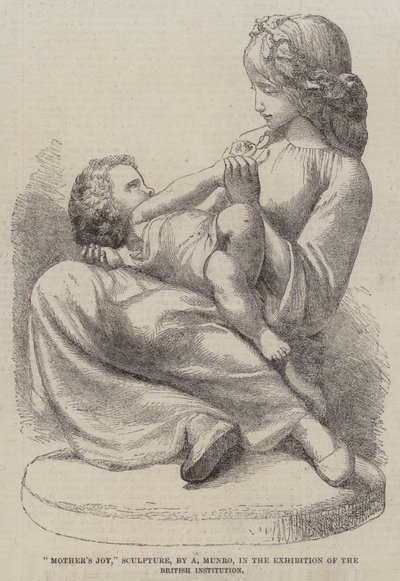 "La joie de la mère," sculpture, par A Munro, dans l