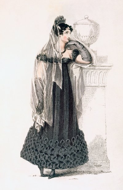 Robe de deuil, planche de mode de Ackermann