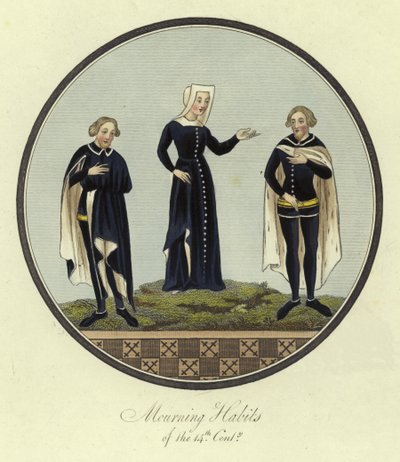 Habits de deuil du XIVe siècle - English School