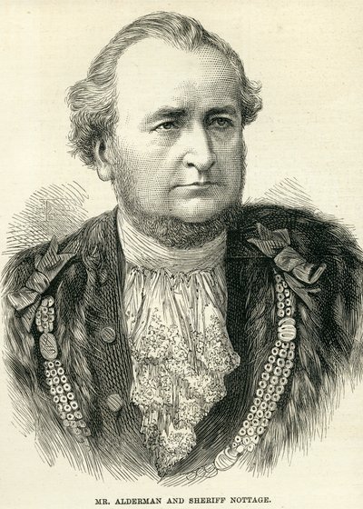 M. Alderman et Sheriff Nottage de The Illustrated London News, 10 novembre 1877 - English School