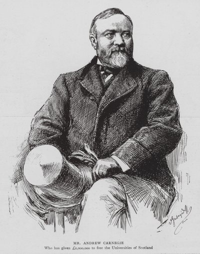 M. Andrew Carnegie (lithographie) - English School
