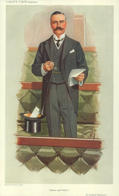 M. Archibald Williamson, Moray et Nairn, 16 décembre 1909, caricature de Vanity Fair - English School