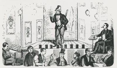M. C George, le chanteur irlandais, apparaissant au Borough Music Hall, Union Street, Southwark - English School