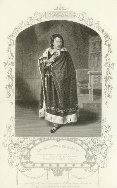 M. Couldock comme Richard III, Richard III, Acte IV, scène II - English School