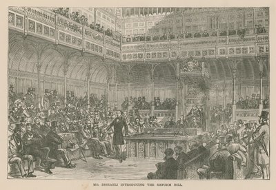 M. Disraeli introduisant le projet de loi de réforme - English School
