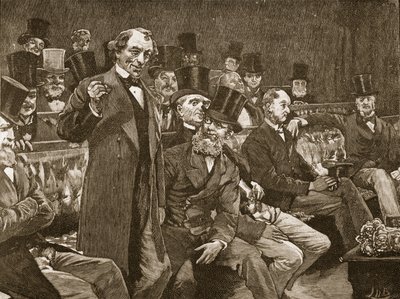 M. Disraeli raconte à la Chambre des communes son histoire de "champagne sec". - English School