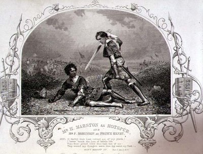 M. H. Marston en Hotspur et M. F. Robinson en Prince Henry, Acte V Scène 4 de Henry IV (Partie I) d