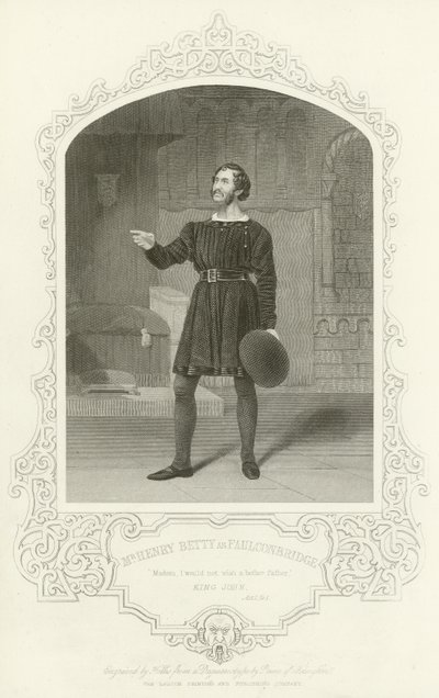 M. Henry Betty comme Faulconbridge, Le Roi Jean, Acte I, scène 1 - English School
