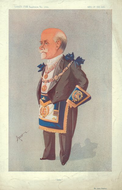 M. James Stephens, Jimmy, 22 octobre 1913, caricature de Vanity Fair - English School