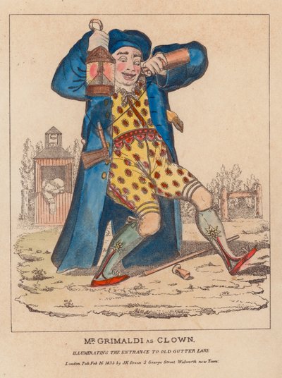 M. Joseph Grimaldi en Clown, illuminant l