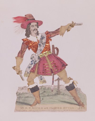 M. N.T. Hicks sous les traits du bandit de grand chemin français Claude Duval (1643-70) - English School