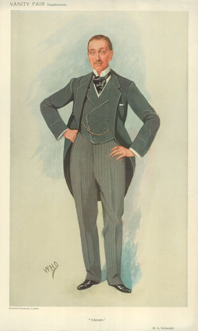 M. Robert Armstrong Yerburgh, Chester, 28 avril 1910, caricature de Vanity Fair - English School