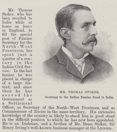 M. Thomas Stoker, secrétaire du Fonds de famine indien en Inde - English School