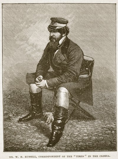 M. W. H. Russell, correspondant du Times en Crimée, illustration de Cassells Illustrated History of England - English School