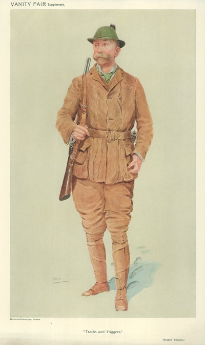 M. Walter Winans, Pistes et déclencheurs, 9 juin 1909, caricature de Vanity Fair - English School