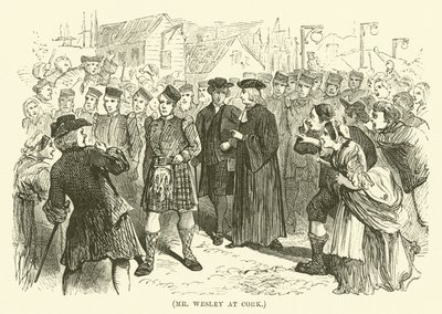 M. Wesley à Cork (gravure) - English School