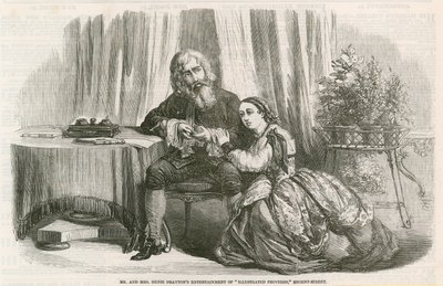 M. et Mme Henri Drayton divertissement de Proverbes Illustrés, Regent Street, Londres - English School
