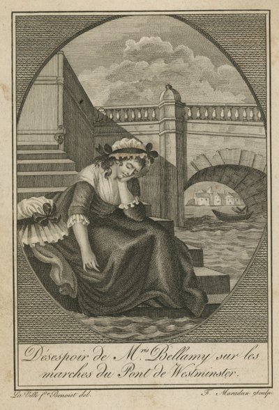 Mme Bellamy en désespoir sur les marches du pont de Westminster - English School