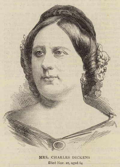 Mme Charles Dickens (gravure) - English School