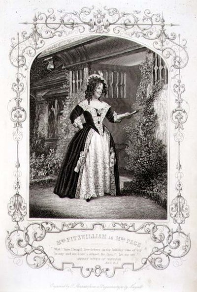 Mme Fitzwilliam en Mme Page, Acte II Scène 1, dans 