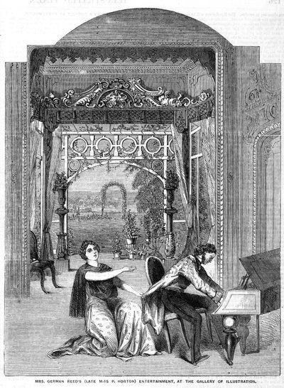 Divertissement de Mme German Reeds (anciennement Miss P Horton), à la Galerie d