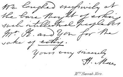 Mme Hannah More - English School