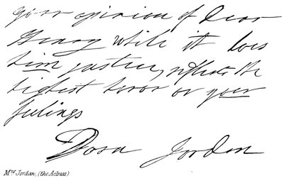 Mme Jordan, actrice - English School