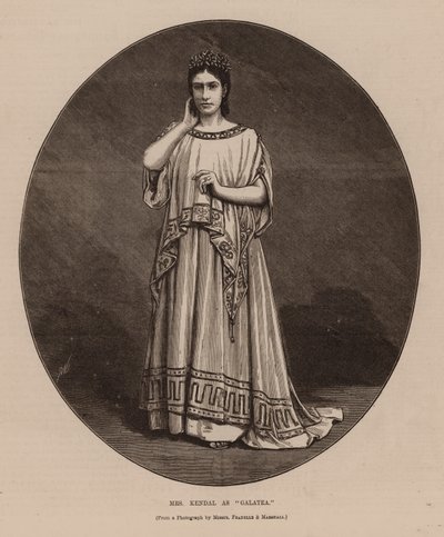 Mme Kendal en "Galatea" (gravure) - English School