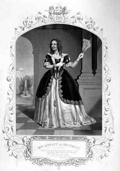Mme Mowatt en Béatrice, Acte II Scène 1, dans Beaucoup de Bruit pour Rien, par William Shakespeare, d