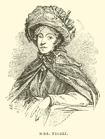Mme Piozzi (gravure) - English School