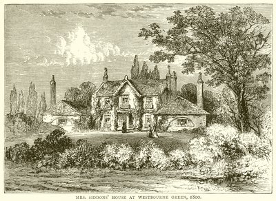 Maison de Mme Siddons à Westbourne Green, 1800 - English School
