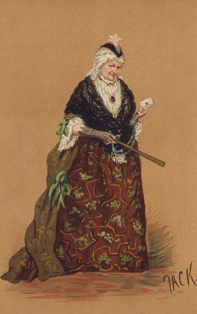 Mme Stirling, comme Mme Malaprop, dans la comédie des Rivaux - English School