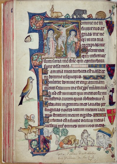 La Crucifixion, des Heures Packham-Clifford, Usage de Sarum, vers 1314-31 - English School