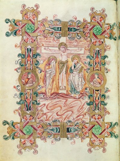 La Crucifixion, du Missel de Robert de Jumièges, c.1016 - English School