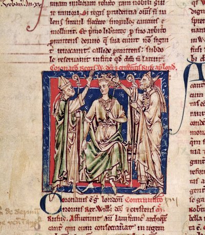 Ms 6712 (A.6.89) fol.126v Guillaume II (vers 1057-1100) miniature de Flores Historiarum, par Matthew Paris, 1250-52 - English School