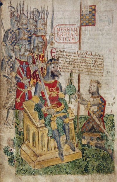 Ms Cotton Faustina B. VII, f.27 Guillaume Ier et Comte de Bretagne, du 