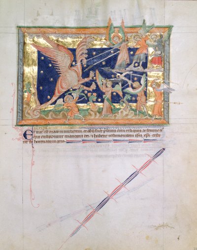 Ms L.A. 139-Lisboa fol.33 Le dragon faisant la guerre aux fidèles, de l